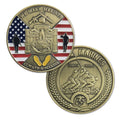 Marine Challenge Coin USMC Battle of Iwo Jima Commemorative Coin Semper Fi