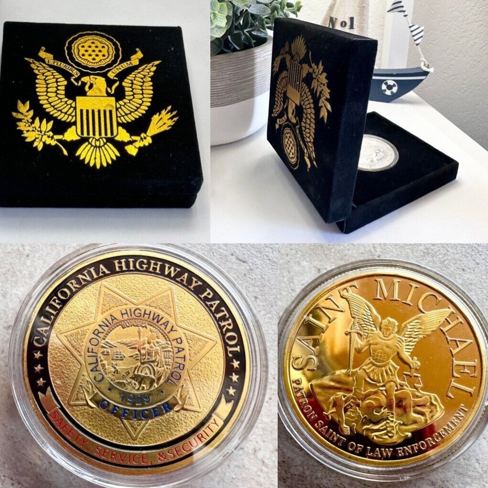 CALIFORNIA HIGHWAY PATROL "CHP" Challenge Coin 40mm with velvet case