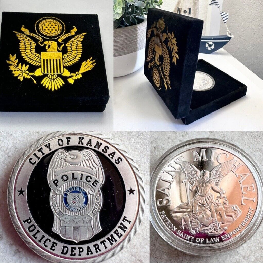 City of Kansas Police Department Special Agent Challenge Coin with velvet case
