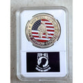 PROUD TO BE ARMY VETERAN Challenge Coin With Case POW - MIA