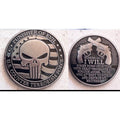 U.S Counter Terrorism Force Souvenir Silver Plated Coin Skull Punisher Of Evil