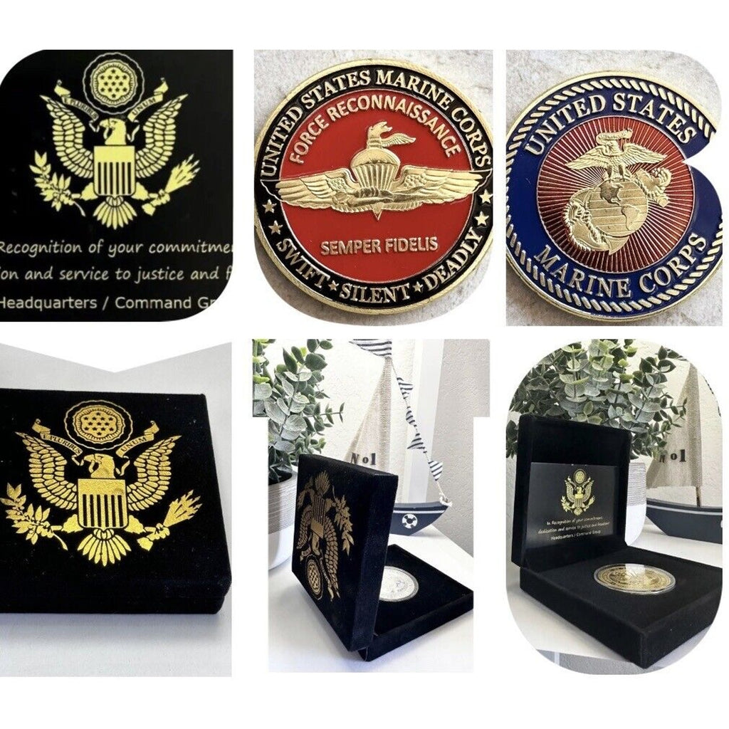 U S MARINE CORPS FORCE RECONNAISSANCE Challenge Coin USMC