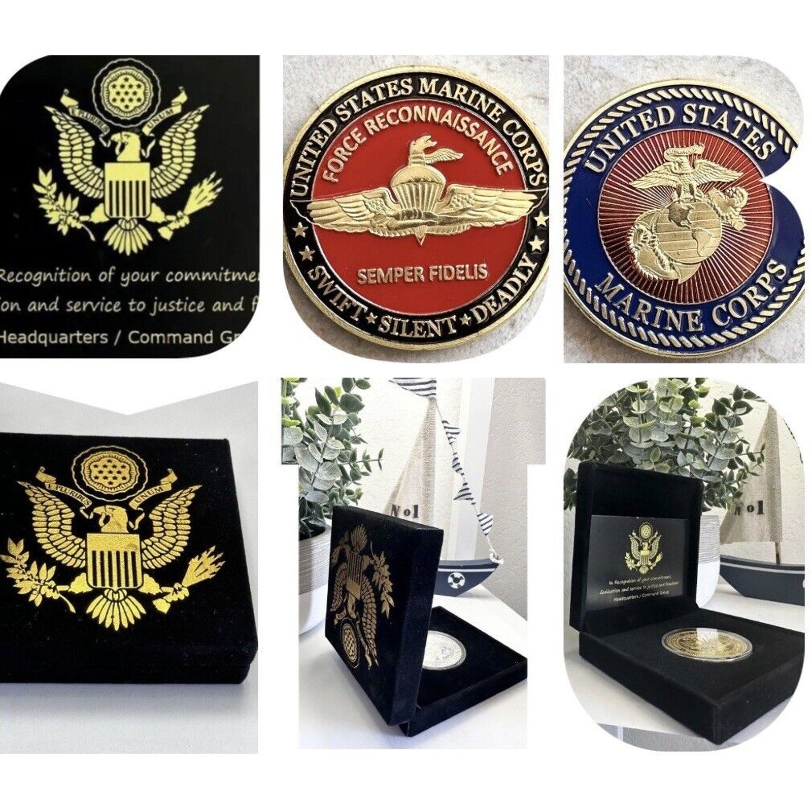 U S MARINE CORPS FORCE RECONNAISSANCE Challenge Coin USMC