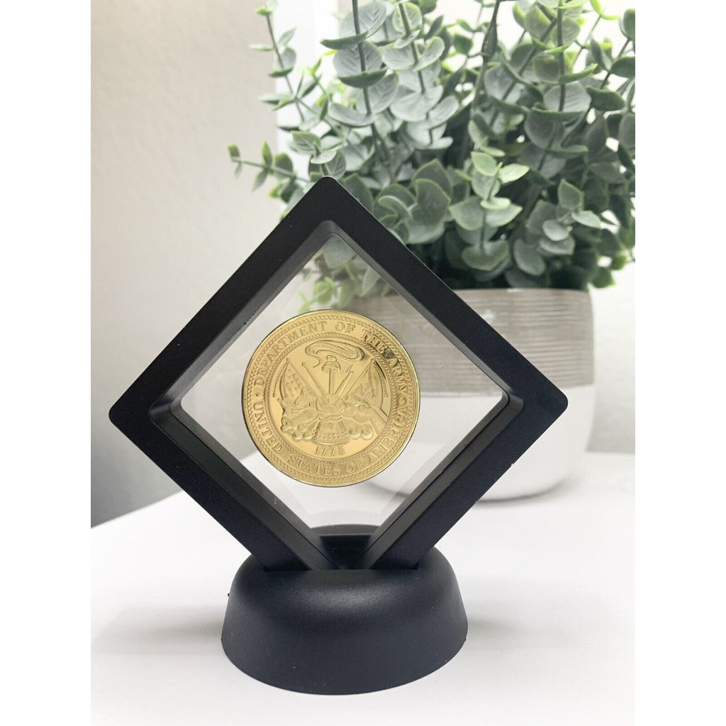 US Army MILITARY INTELLIGENCE Challenge Coin With 3D Displays Case