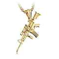 Men Personalized Punk Necklace Jewelry Stainless Steel Army Style Cool Pendant