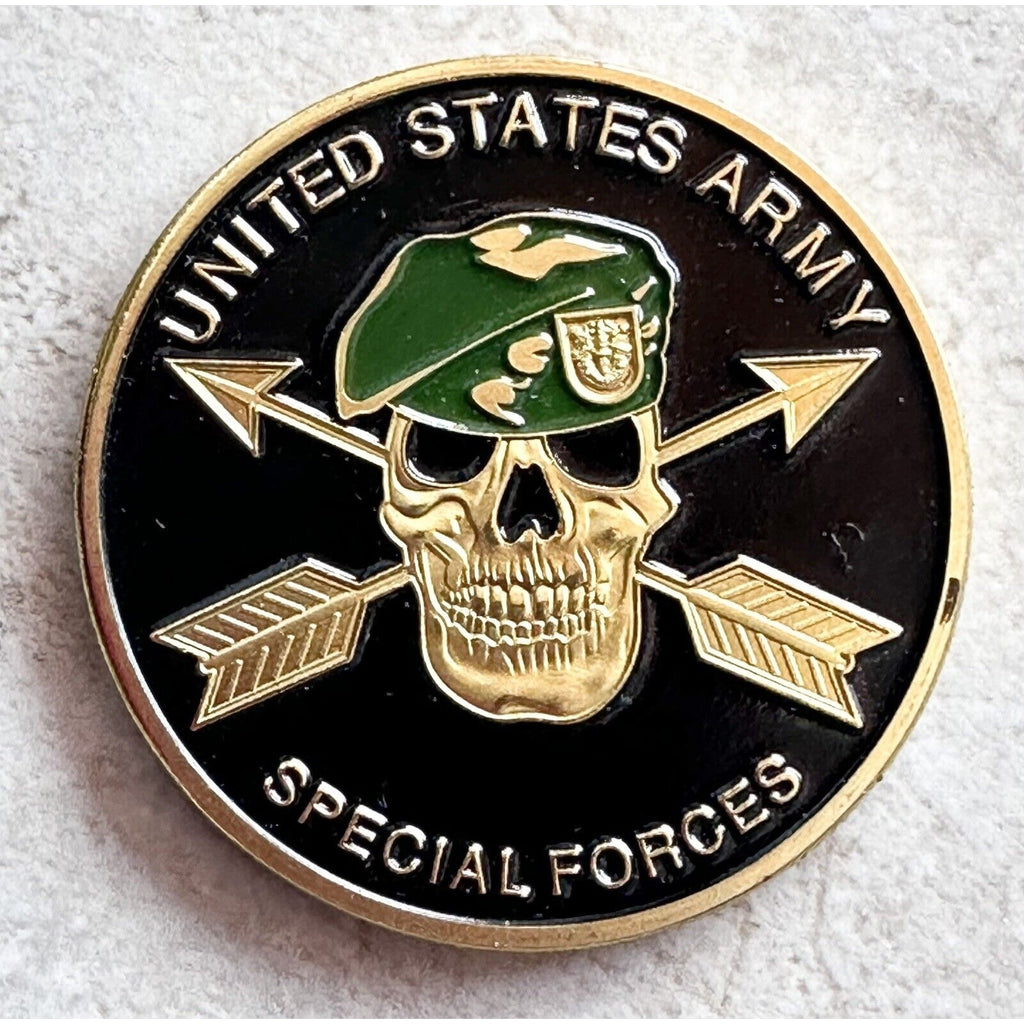 2 pcs Special Ops Joint Special forces SF Unit Challenge Coin & men necklace