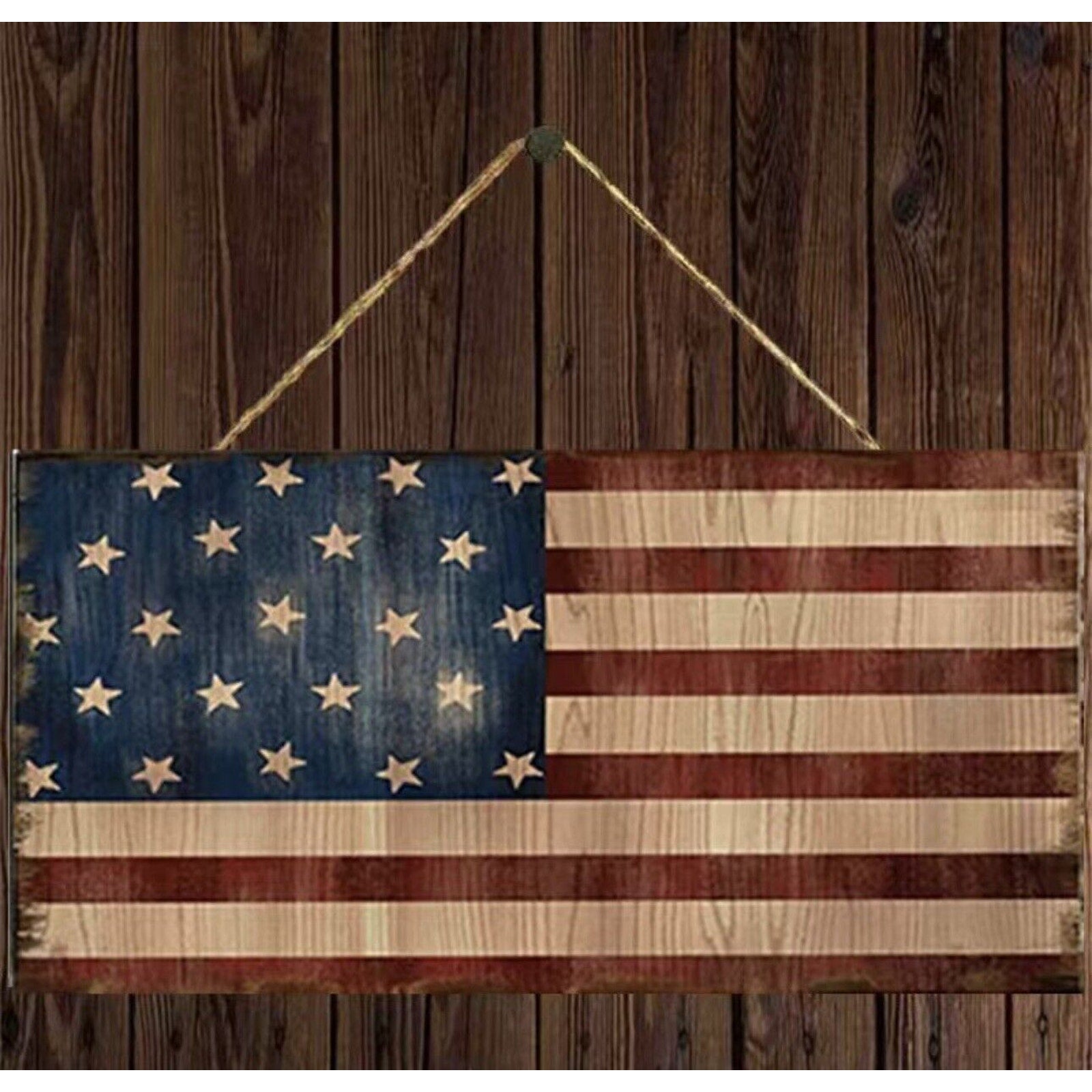 American Flag Independence Day Pendant Decoration Hanging Wooden Hanging Tag