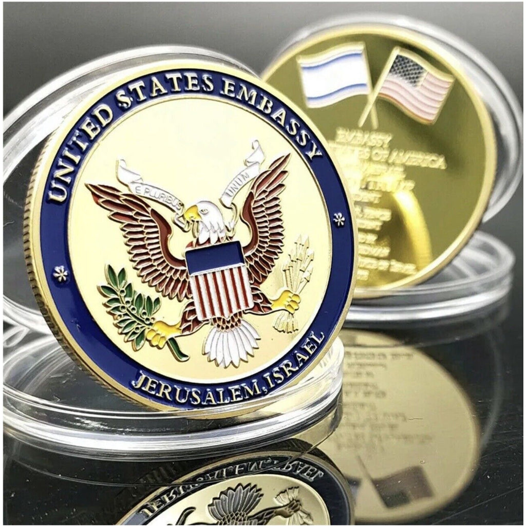 US Israel Jerusalem United States Embassy Trump Challenge Commemorative Coin