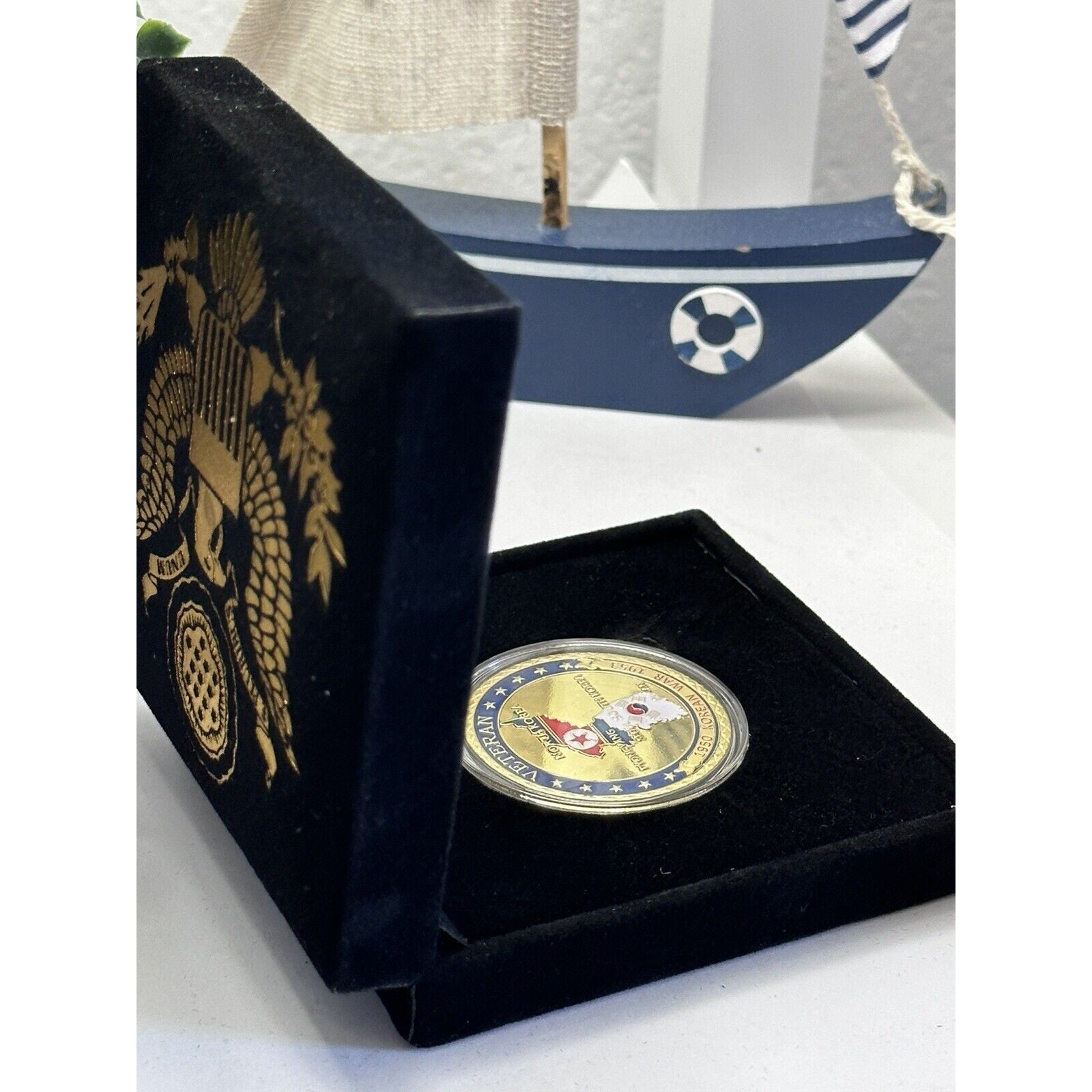 KOREAN WAR VETERAN FOREVER PROUD CHALLENGE COIN With Case