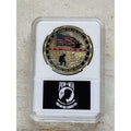 US Military Veteran Stand for the Flag Kneel for the Fallen Challenge Coin POW