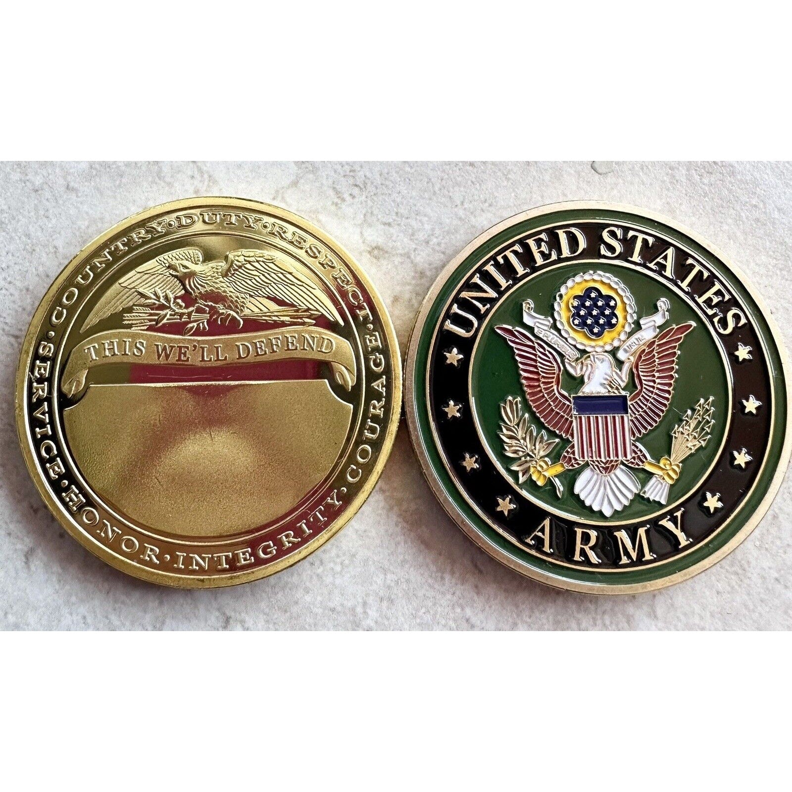 2 pcs United States Military Police Corps MP officer US Army challenge coin