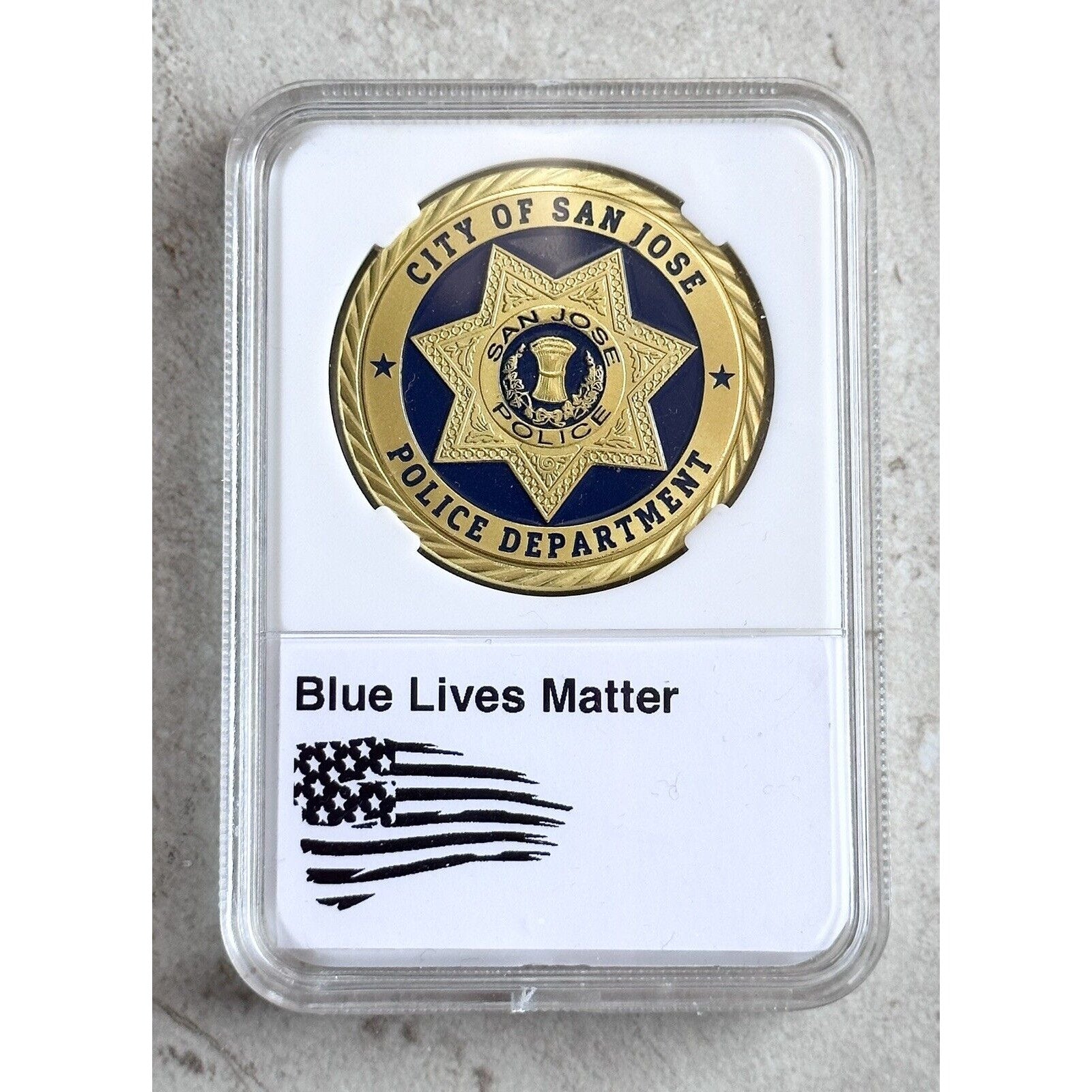 SAN JOSE POLICE DEPARTMENT Challenge Coin With Case. New! Fast Shipping.