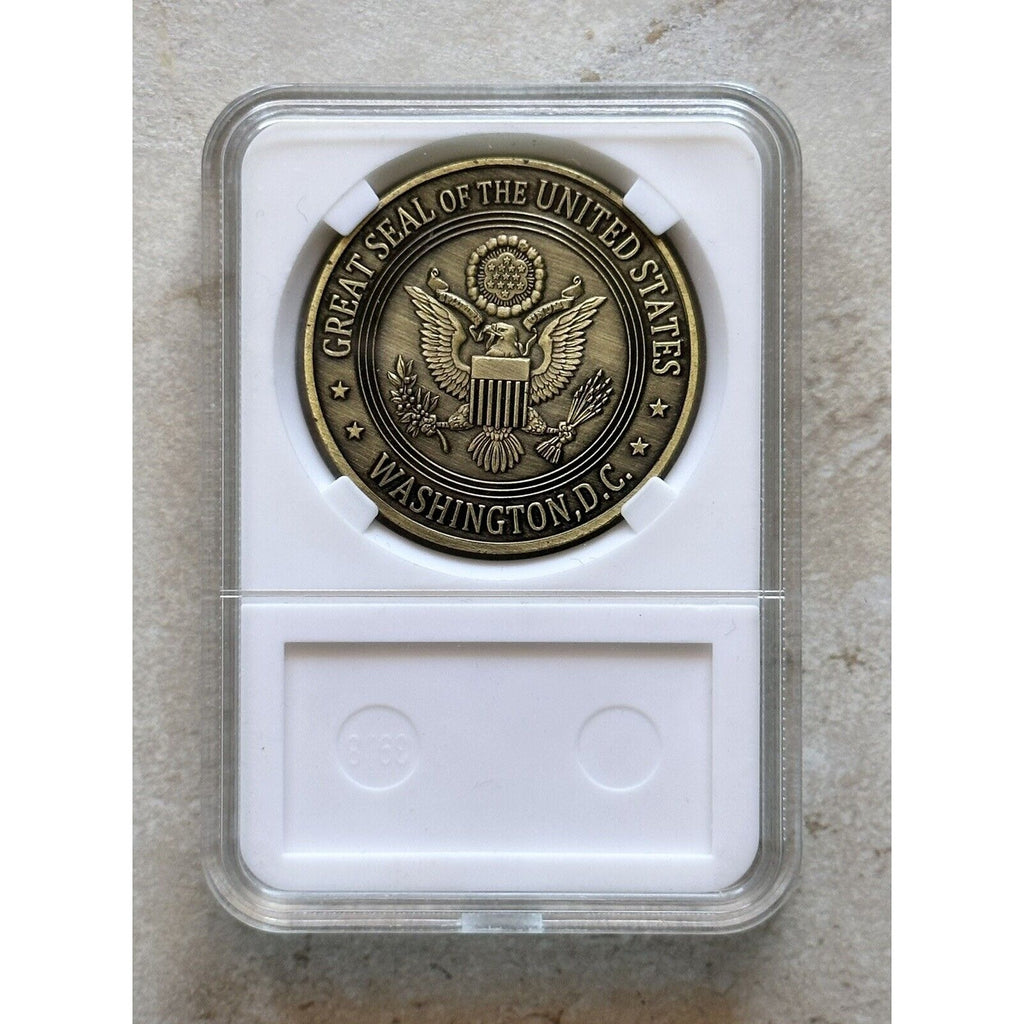 FBI Challenge Coin Federal Bureau Of Investigation United States DOJ-With Case
