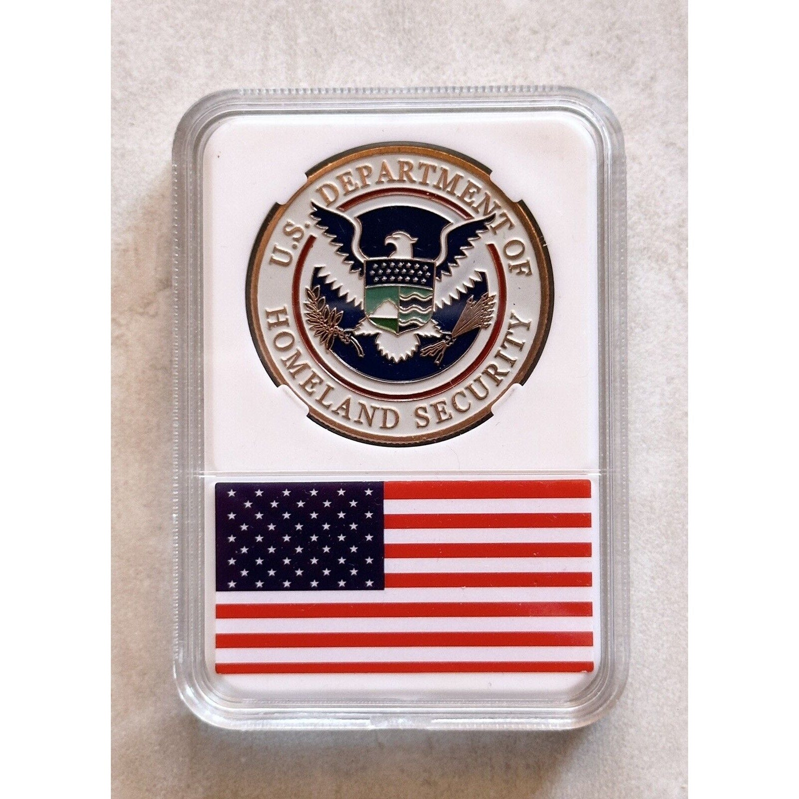 US Department Of Home land Security Challenge Coin With Case