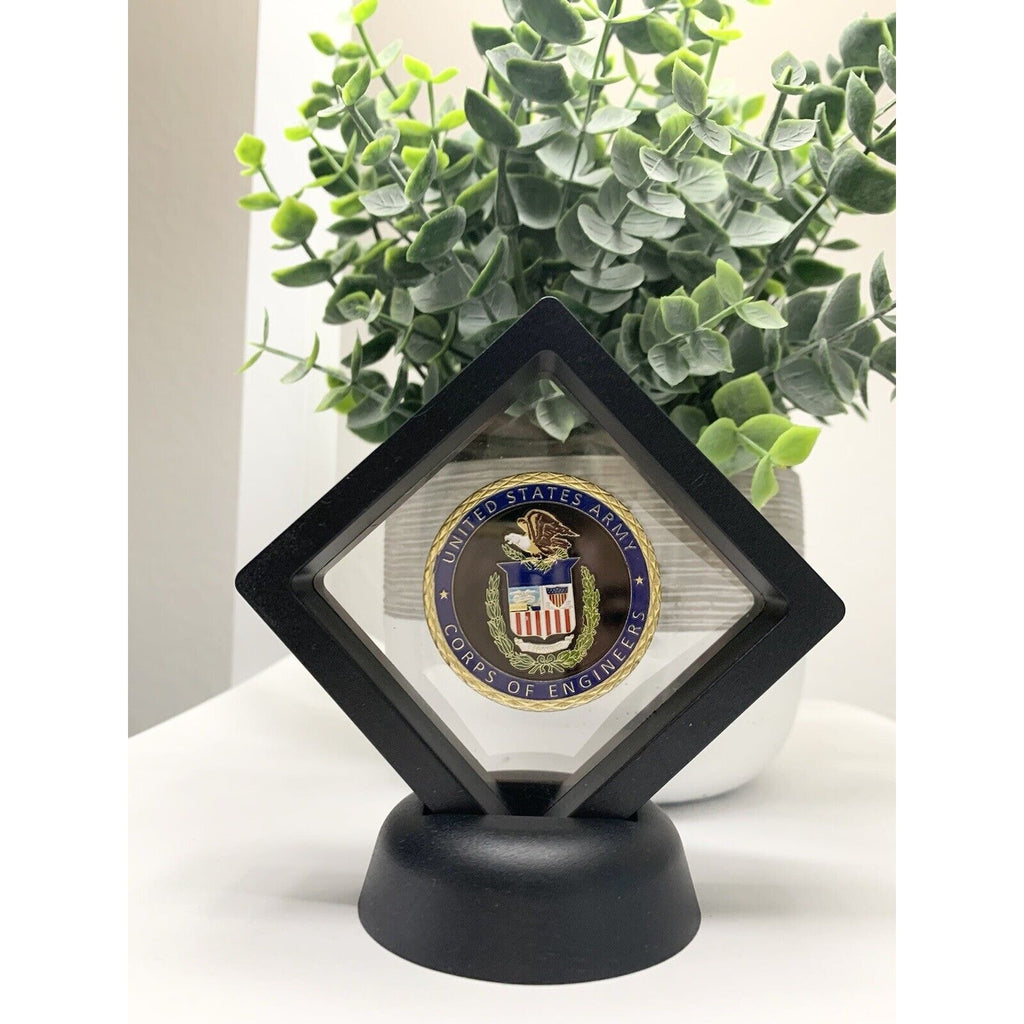 US ARMY Corps of Engineers Challenge Coin with 3D Display Case