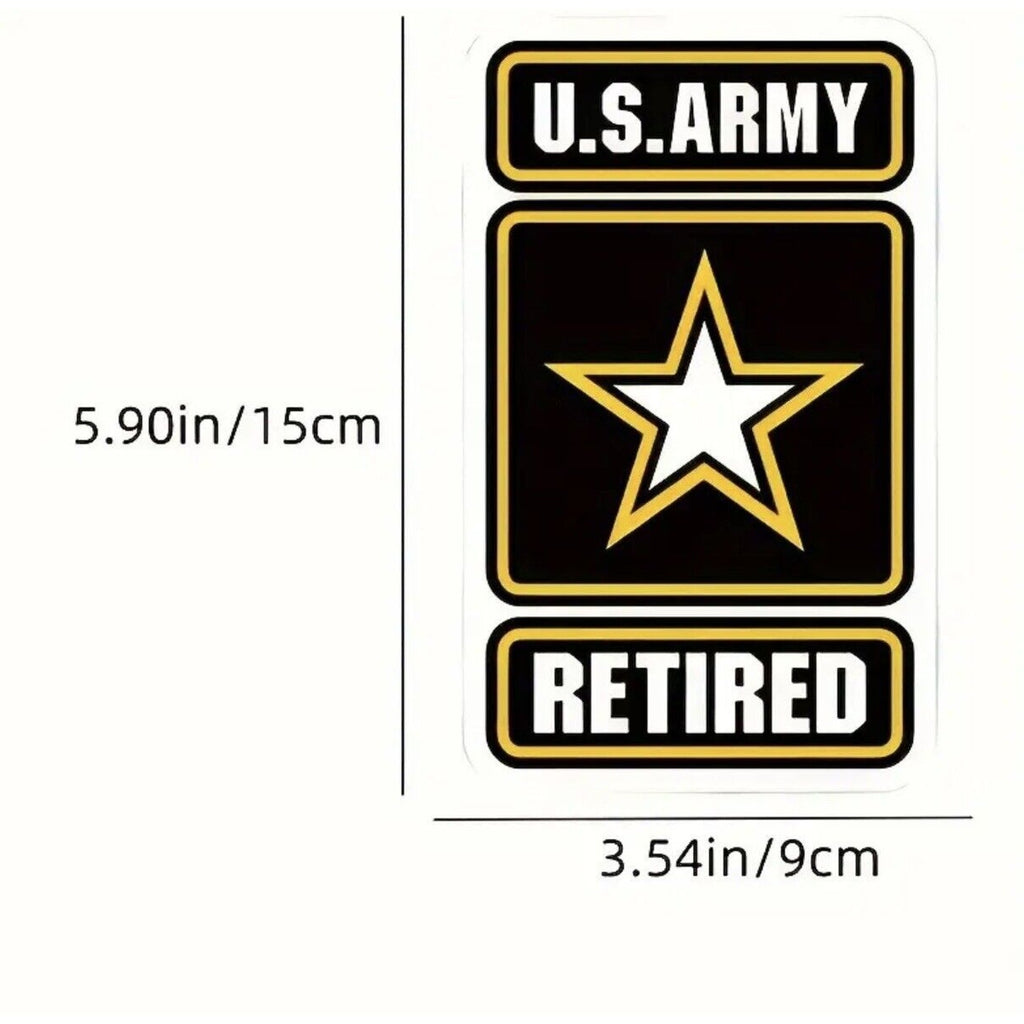 US ARMY RETIRED LOGO Inside Outside Car Laptop PC VINYL DECAL STICKER