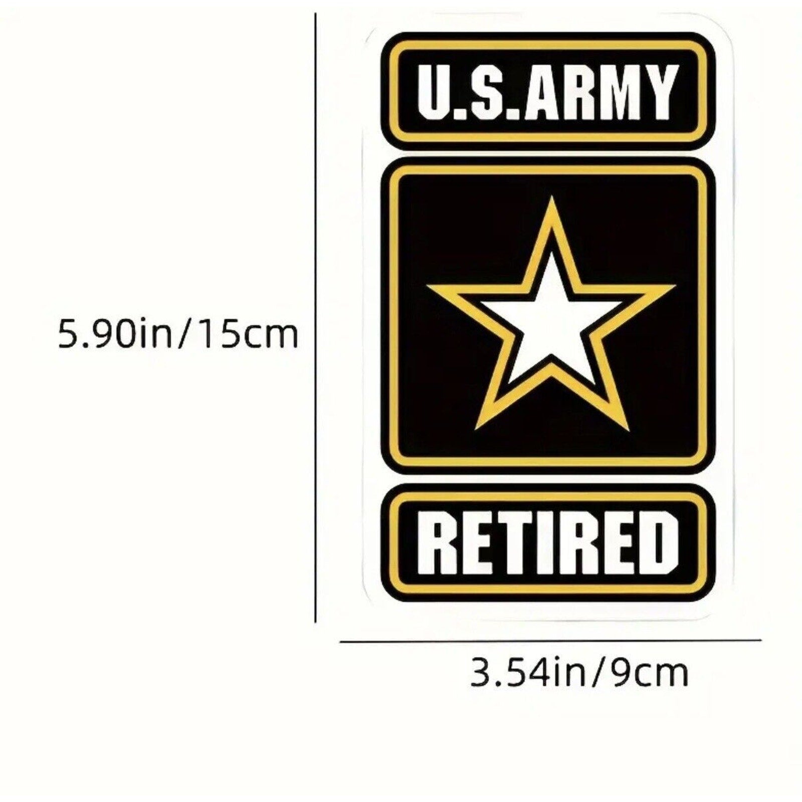US ARMY RETIRED LOGO Inside Outside Car Laptop PC VINYL DECAL STICKER