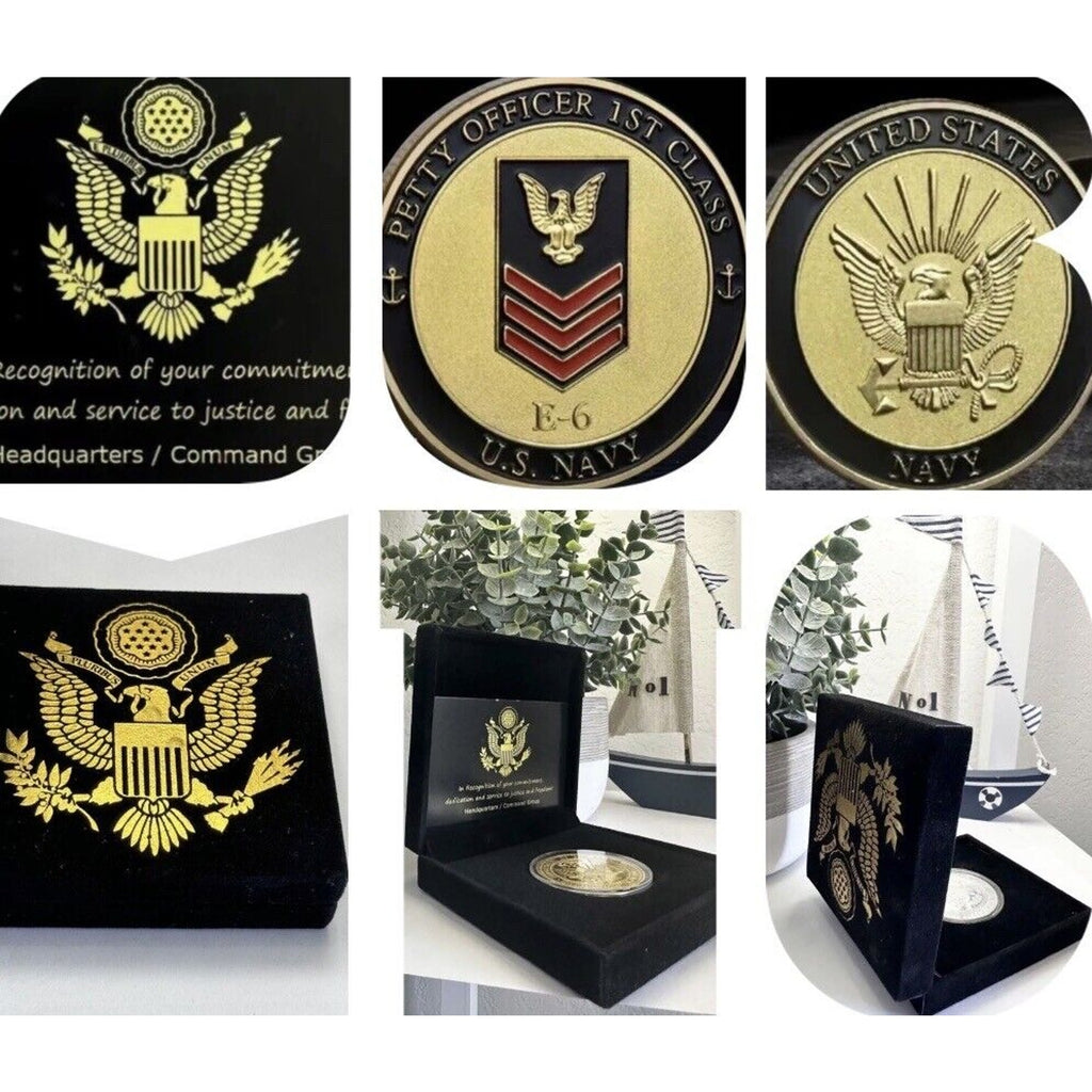 U.S. NAVY COIN: E6 PETTY OFFICER Rank USN