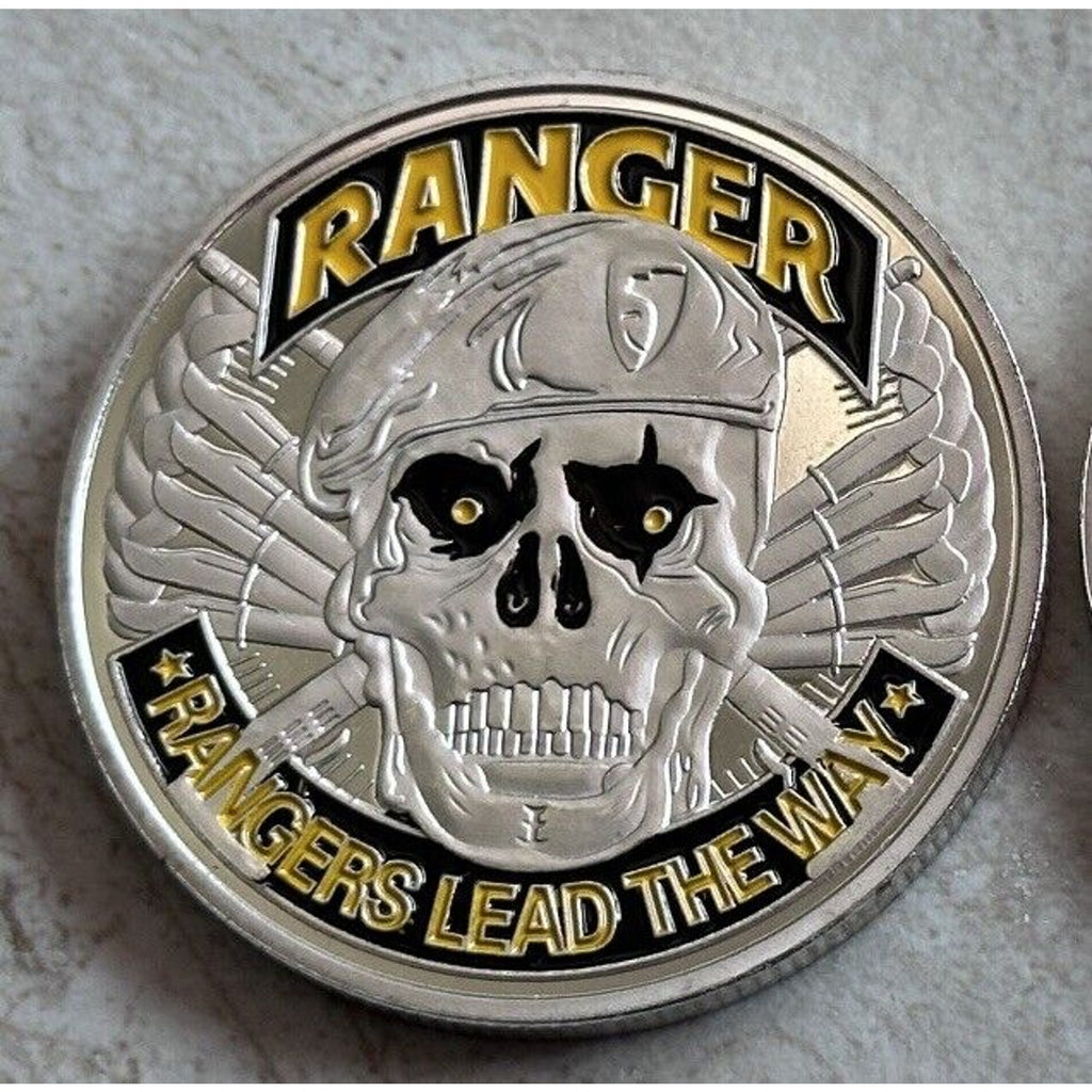 US ARMY RANGERS Lead The Way Challenge Coin with special velvet case