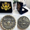 Rare US ARMY PARATROOPER AIRBORNE School Fort Benning GA COIN With Velvet Case