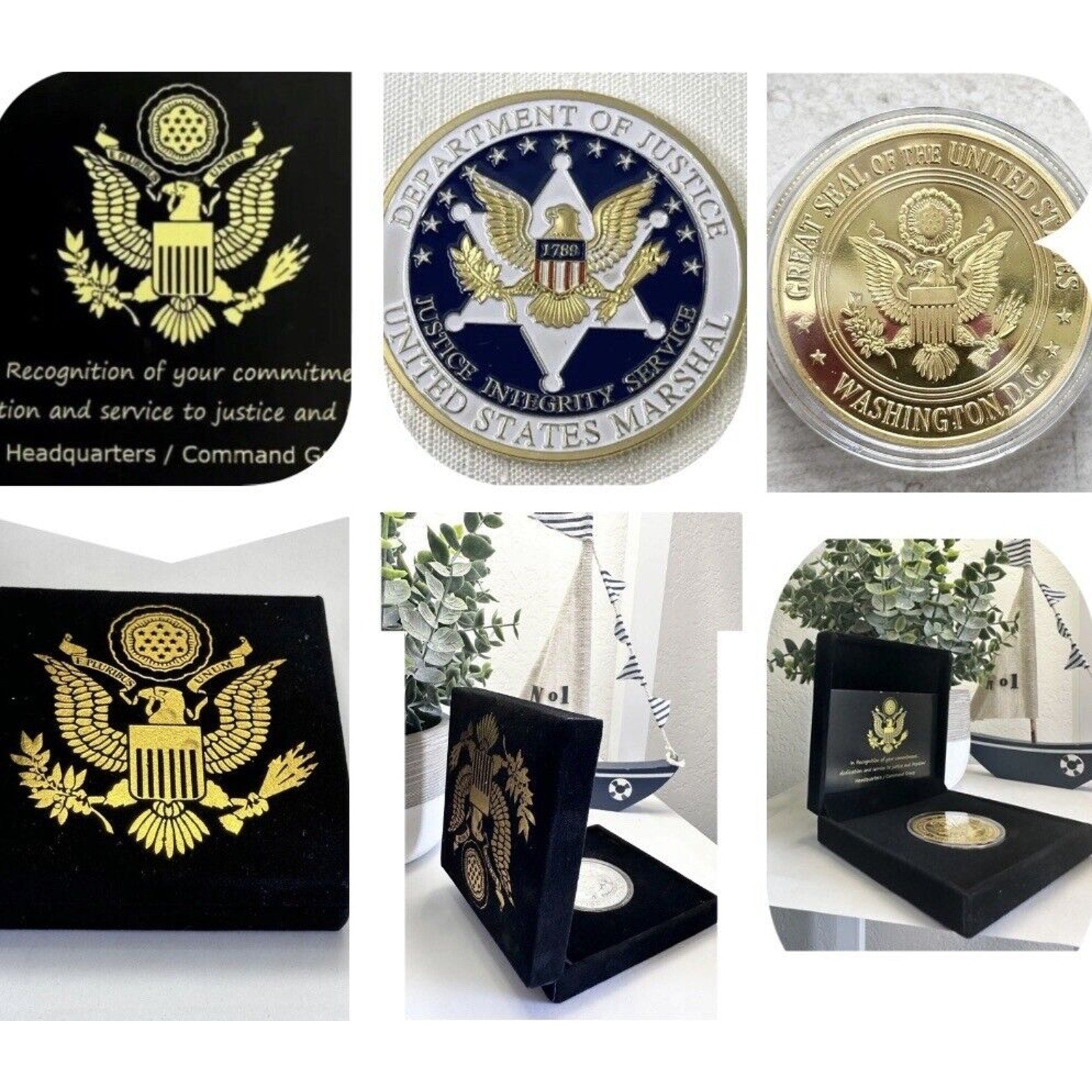 US Federal Marshal Service Special Agent Challenge Coin USA
