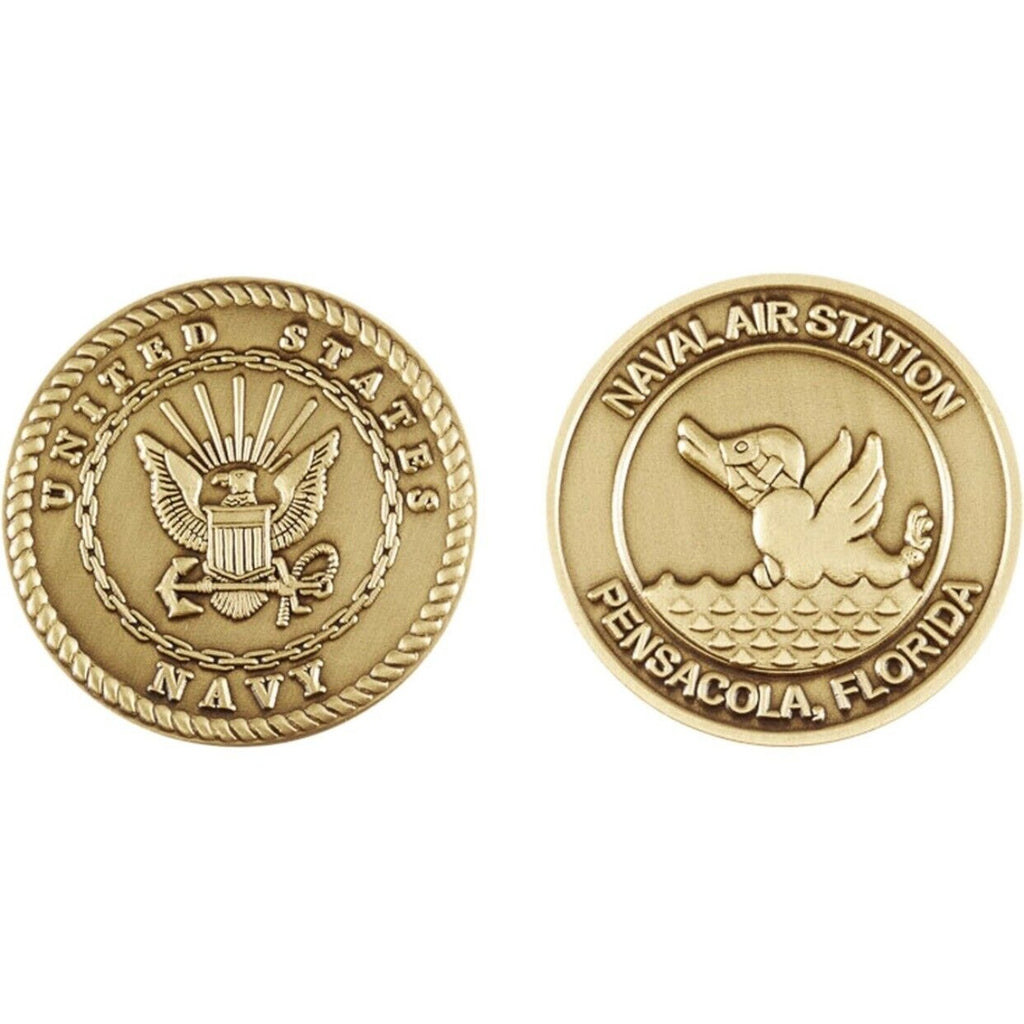 Awesome 1.75” USN Navy Base Challenge Coin NAS Pensacola FL