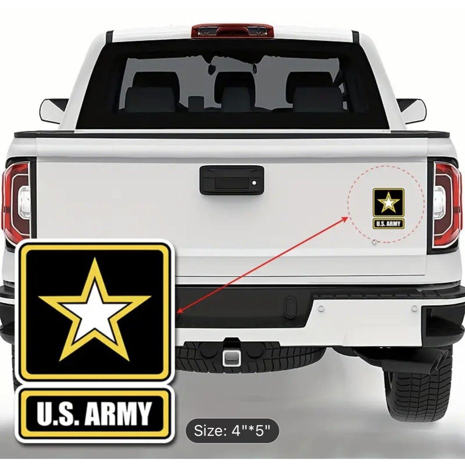 US ARMY LOGO FULL COLOR Inside Outside Car Laptop PC VINYL DECAL STICKER