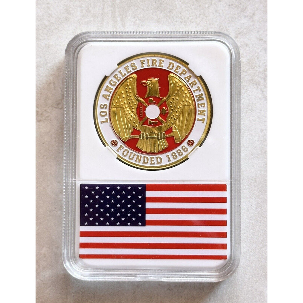 LA CITY OF LOS ANGELES FIRE DEPARTMENT FIRE FIGHTERS CHALLENGE COIN