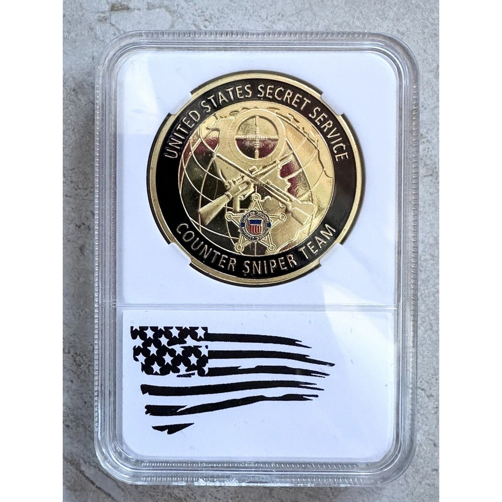 United States Secret Service Counter Sniper Team Challenge Coin With Nice Case