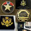 US Military Challenge Coin "BRONZE STAR" USMC USN ARMY USAF USCG W Velvet Case