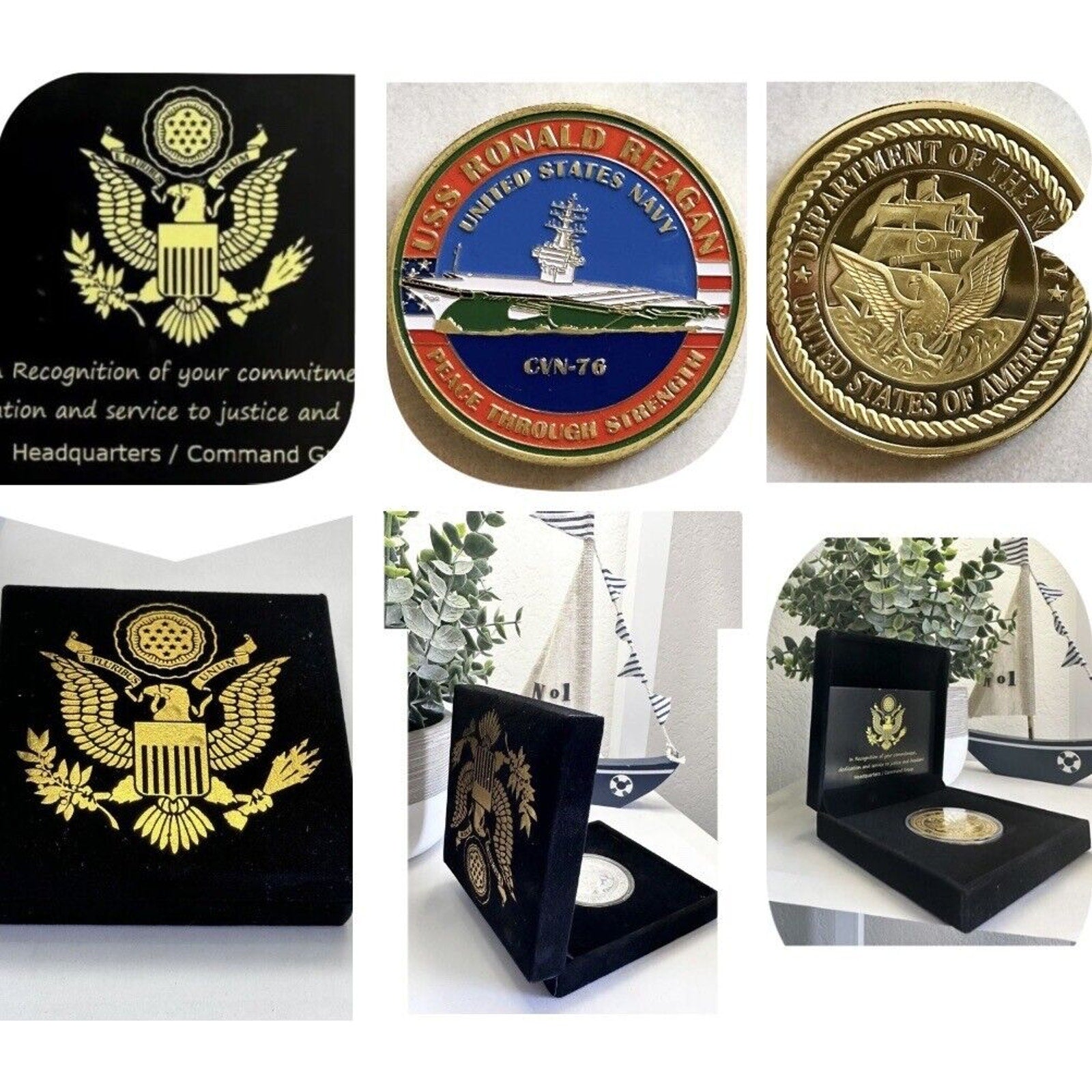 US NAVY - USS RONALD REAGAN - CVN-76 Challenge Coin USN