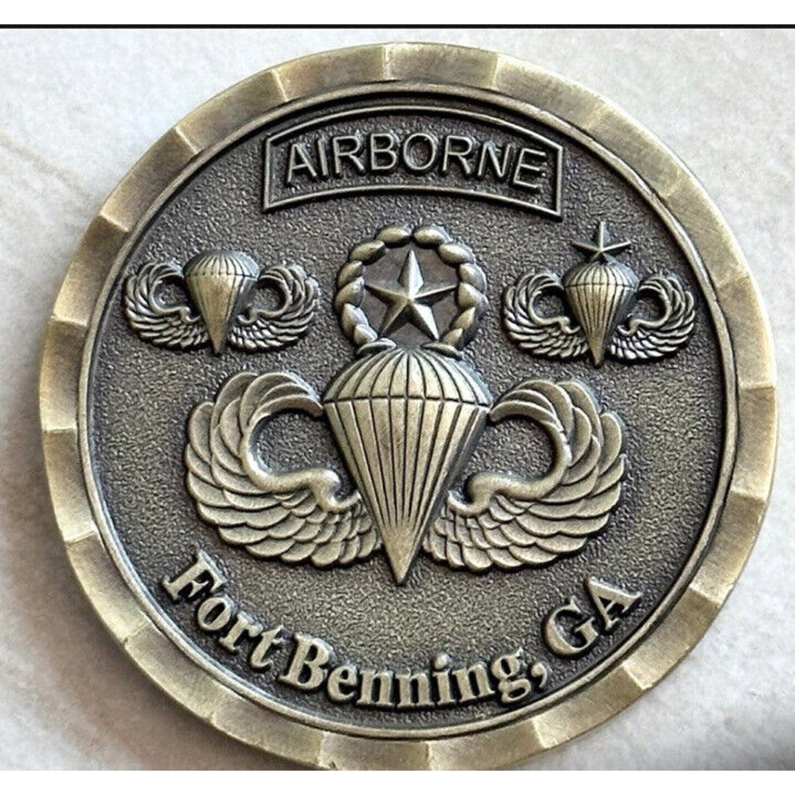 AIRBORNE School Fort Benning GA 1st Battalion 507th Regiment Jump Wings Badge