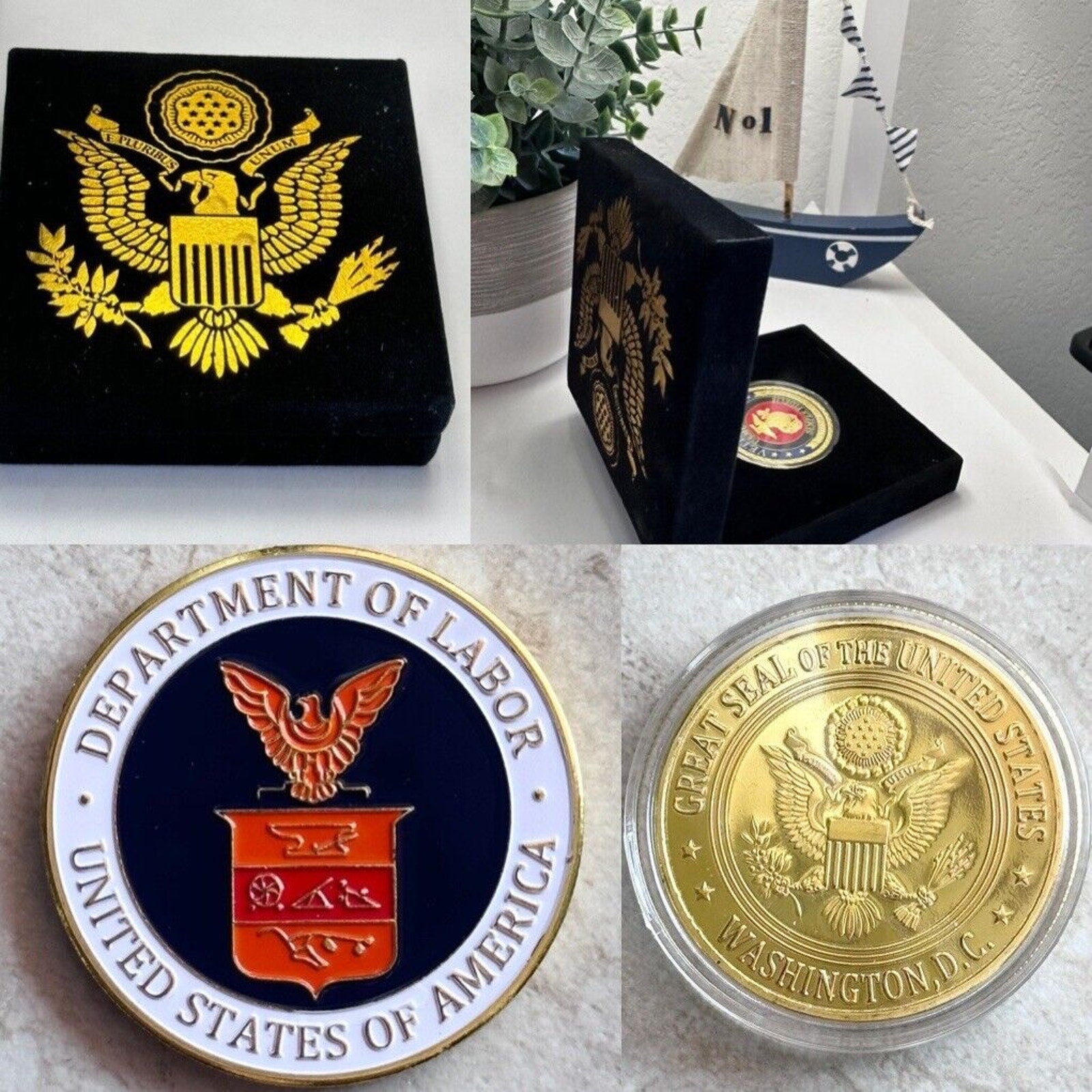 United States Department of Labor (DOL) Challenge Coin with Presentation Box