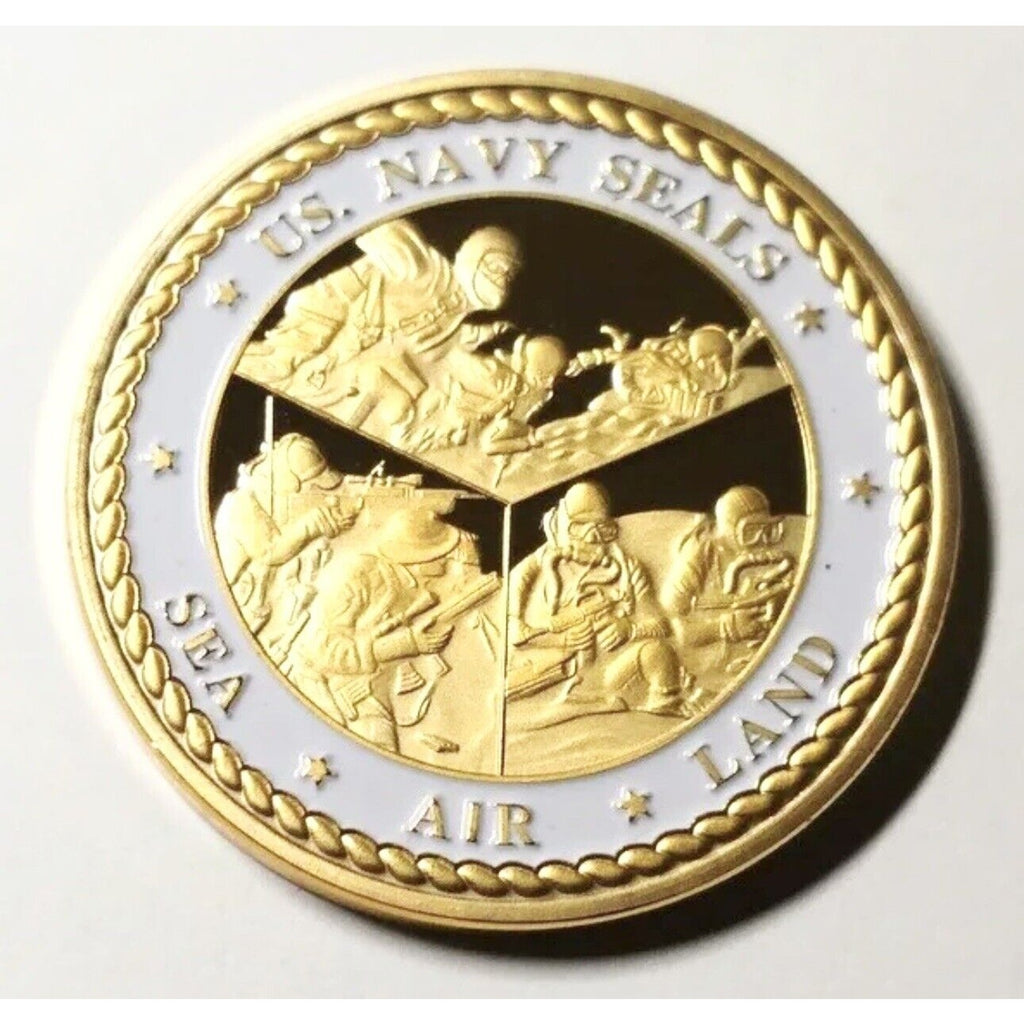 US Naval Operational W Command US Navy Seals Sea Air Land Navy Challenge Coin