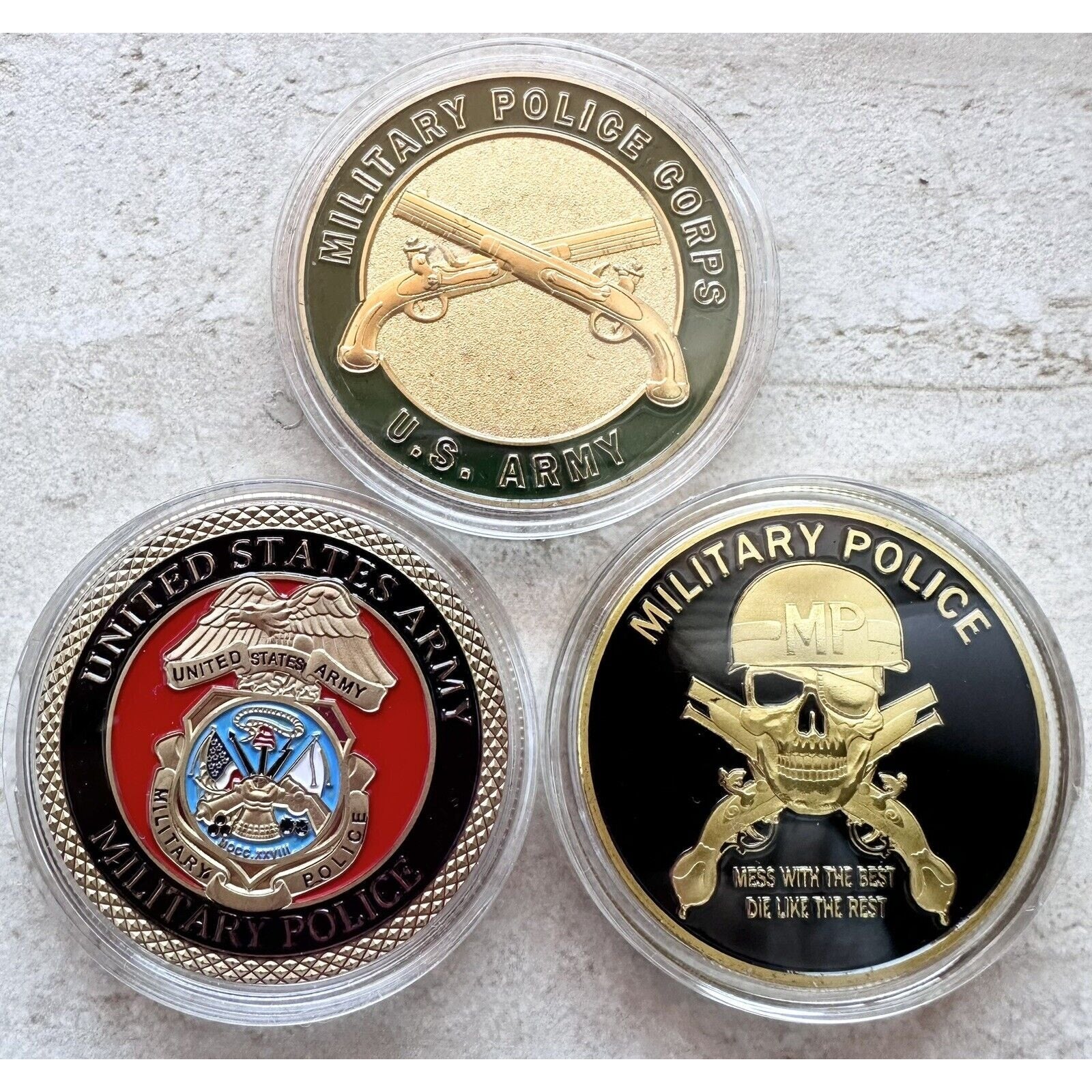 Military Police Corps MP officer Army 3Pcs coin