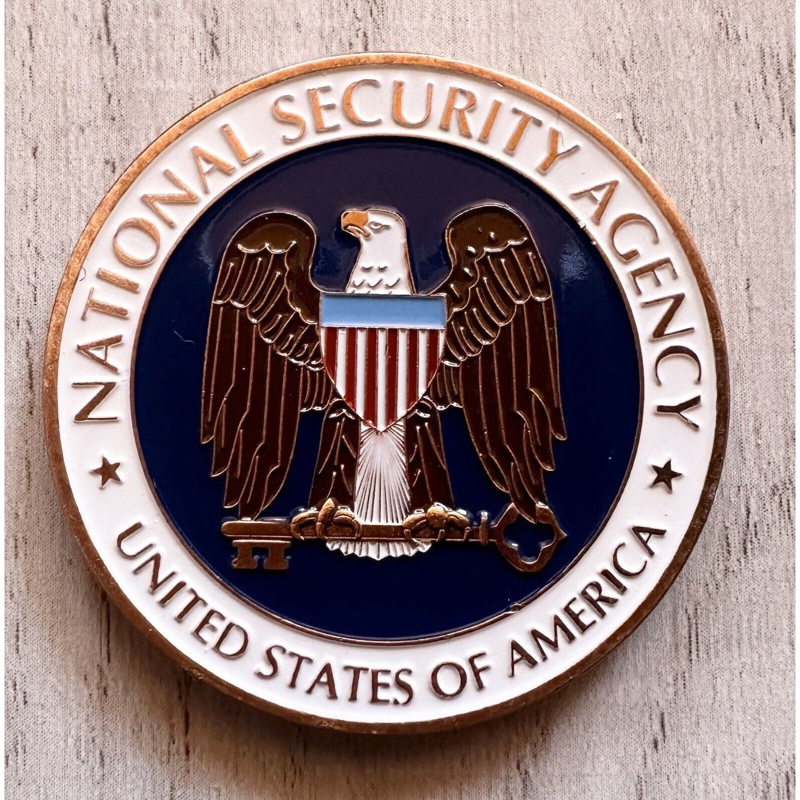 National Security Agency NSA Challenge Coin with special velvet case