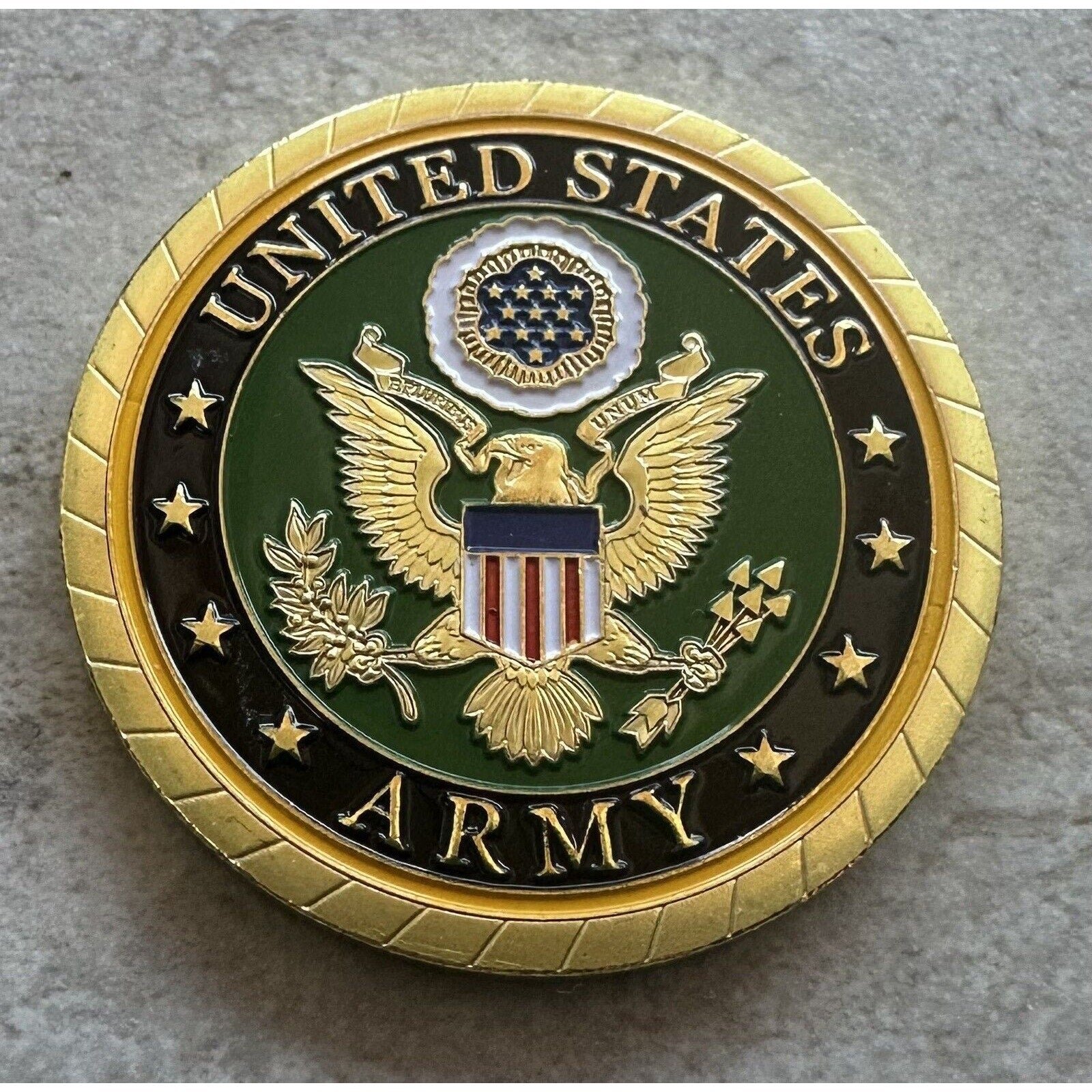 Challenge Coin Army Rank Major Coin With 3D Display Case