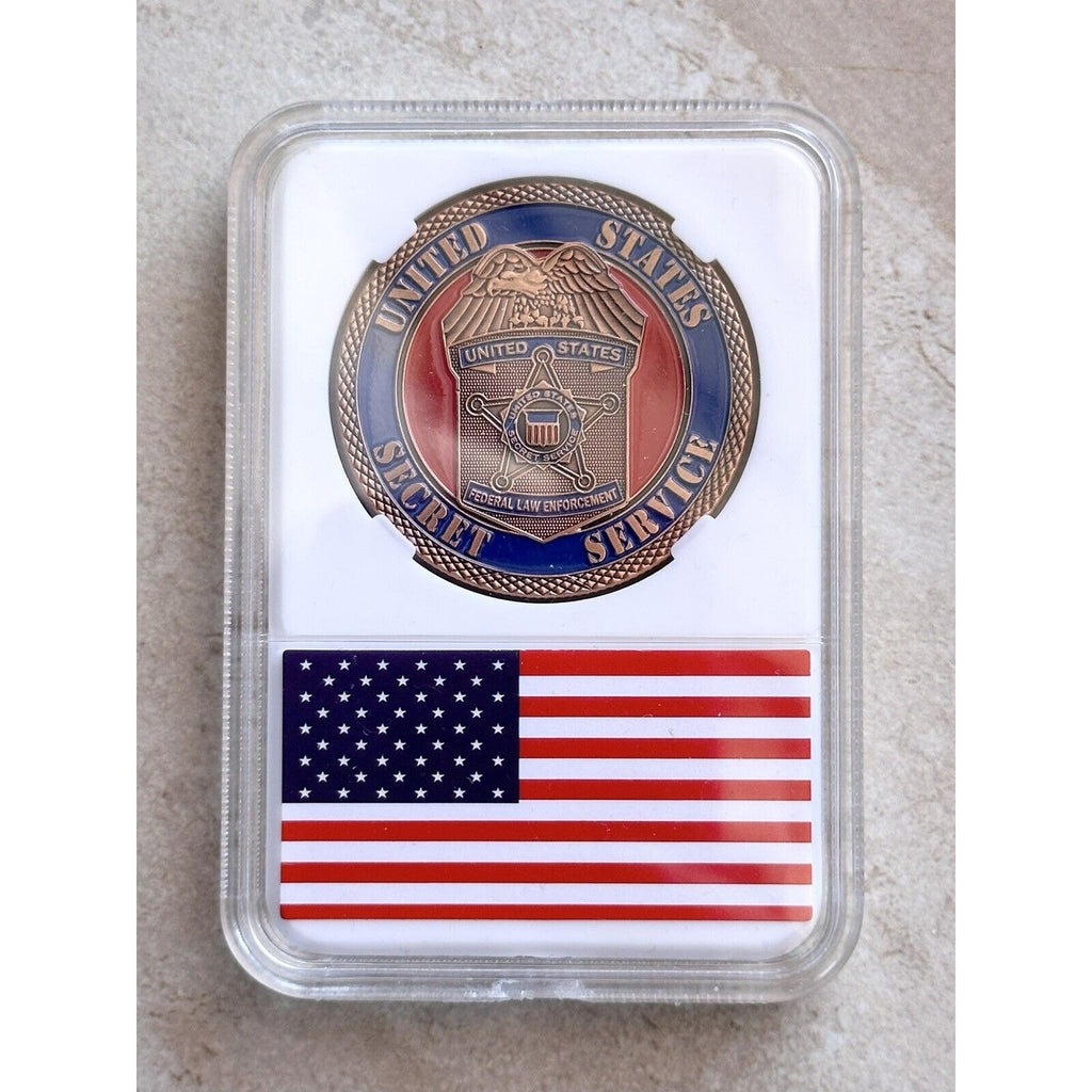 Secret Service Challenge Coin US Department Of Home Land Security With Case