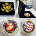 U S MARINE CORPS Vetaran Semper Fidelis Challenge Coin with Special Box