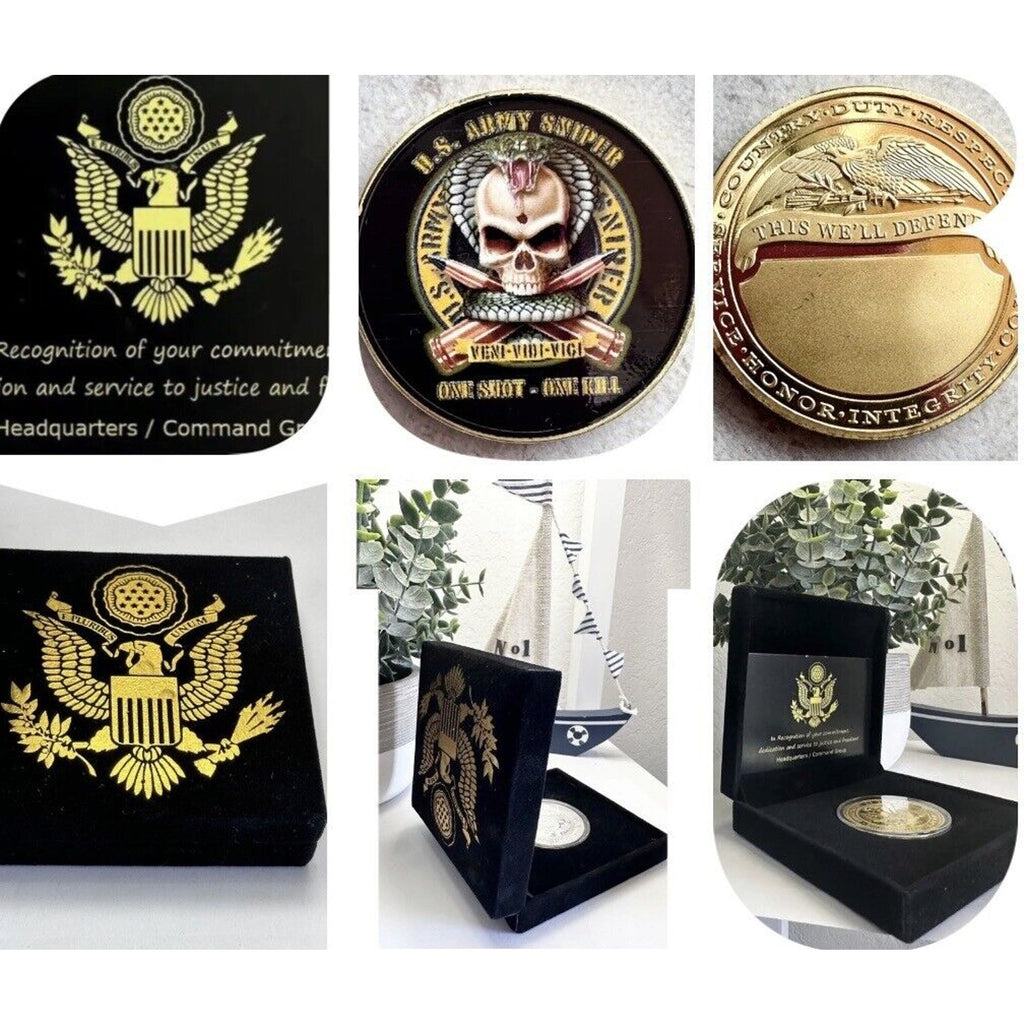 UNITED STATES ARMY Sniper Challenge Coin USA ARMY