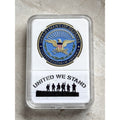 United States Department of Defense Challenge Coin With Case United We Stand