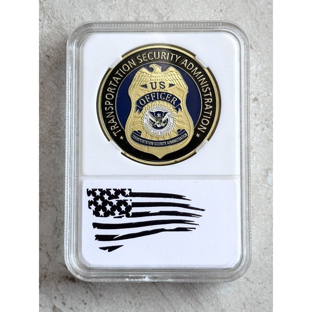 TRANSPORTATION SECURITY ADMINISTRATION (TSA) Challenge Coin With Case