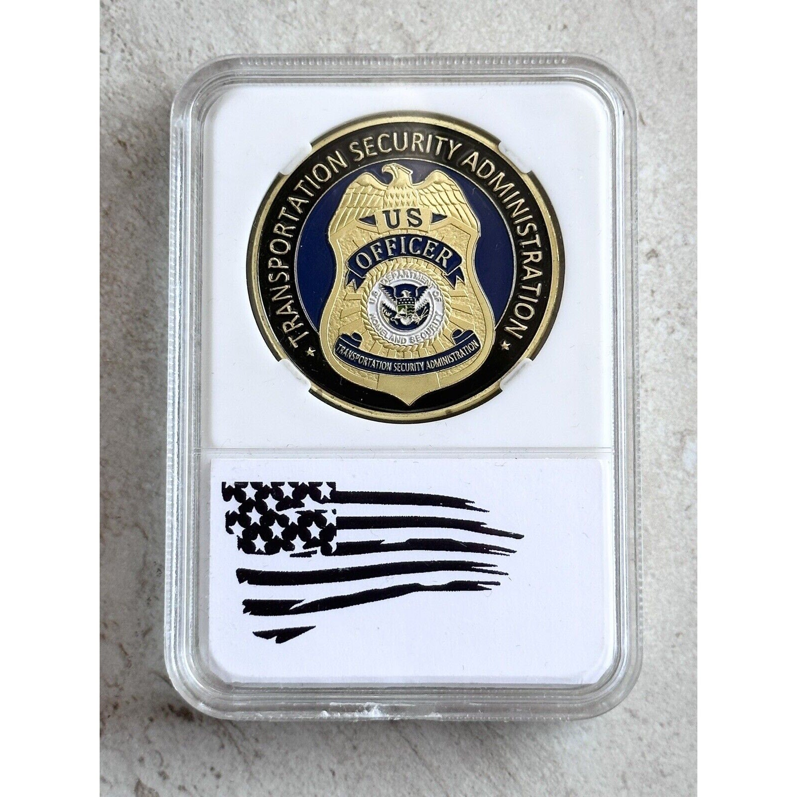 TRANSPORTATION SECURITY ADMINISTRATION (TSA) Challenge Coin With Case