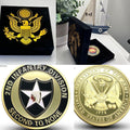 US Army 2nd Infantry Division Second To None Challenge Coin With Velvet Case