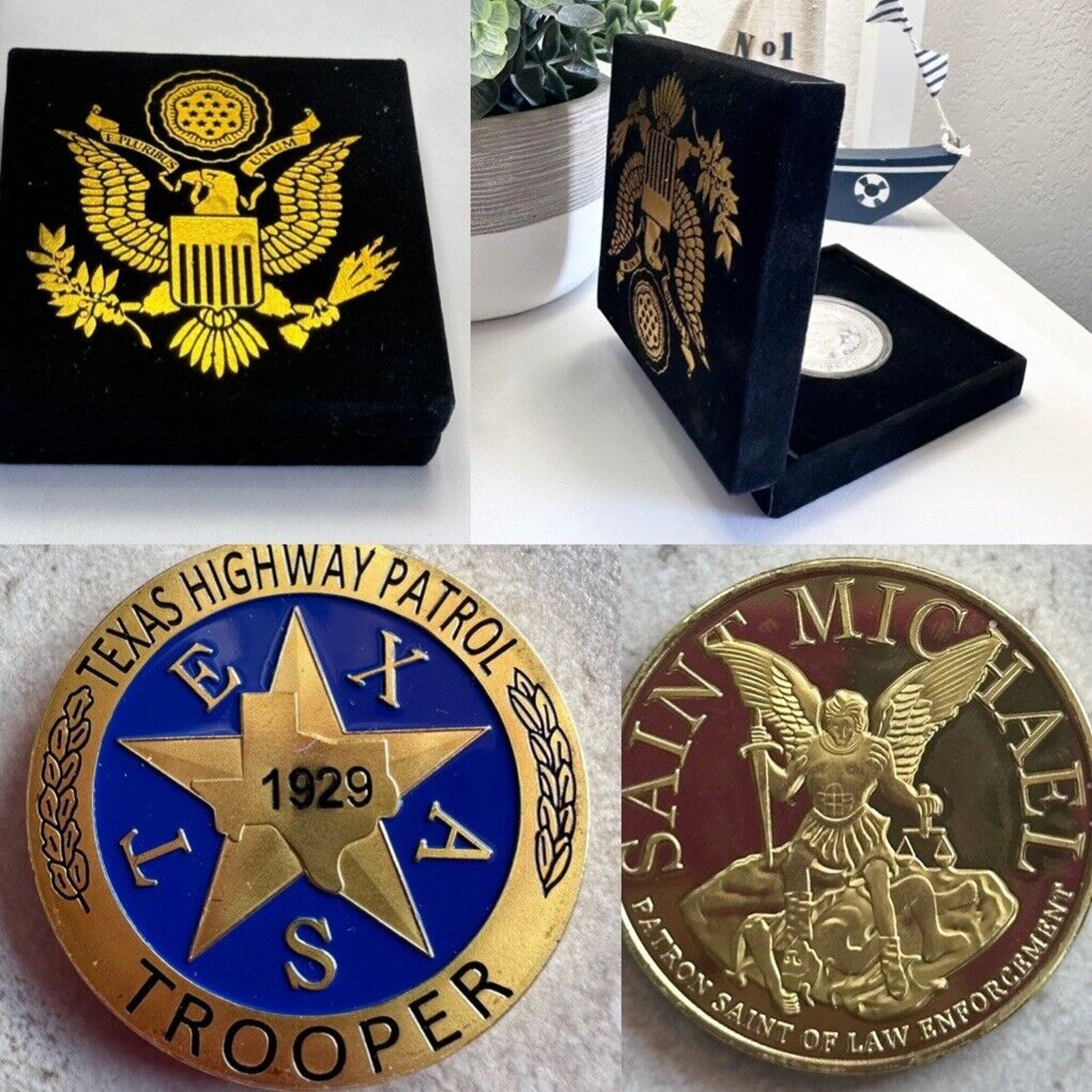TEXAS HIGHWAY PATROL Trooper Challenge Coin with velvet case