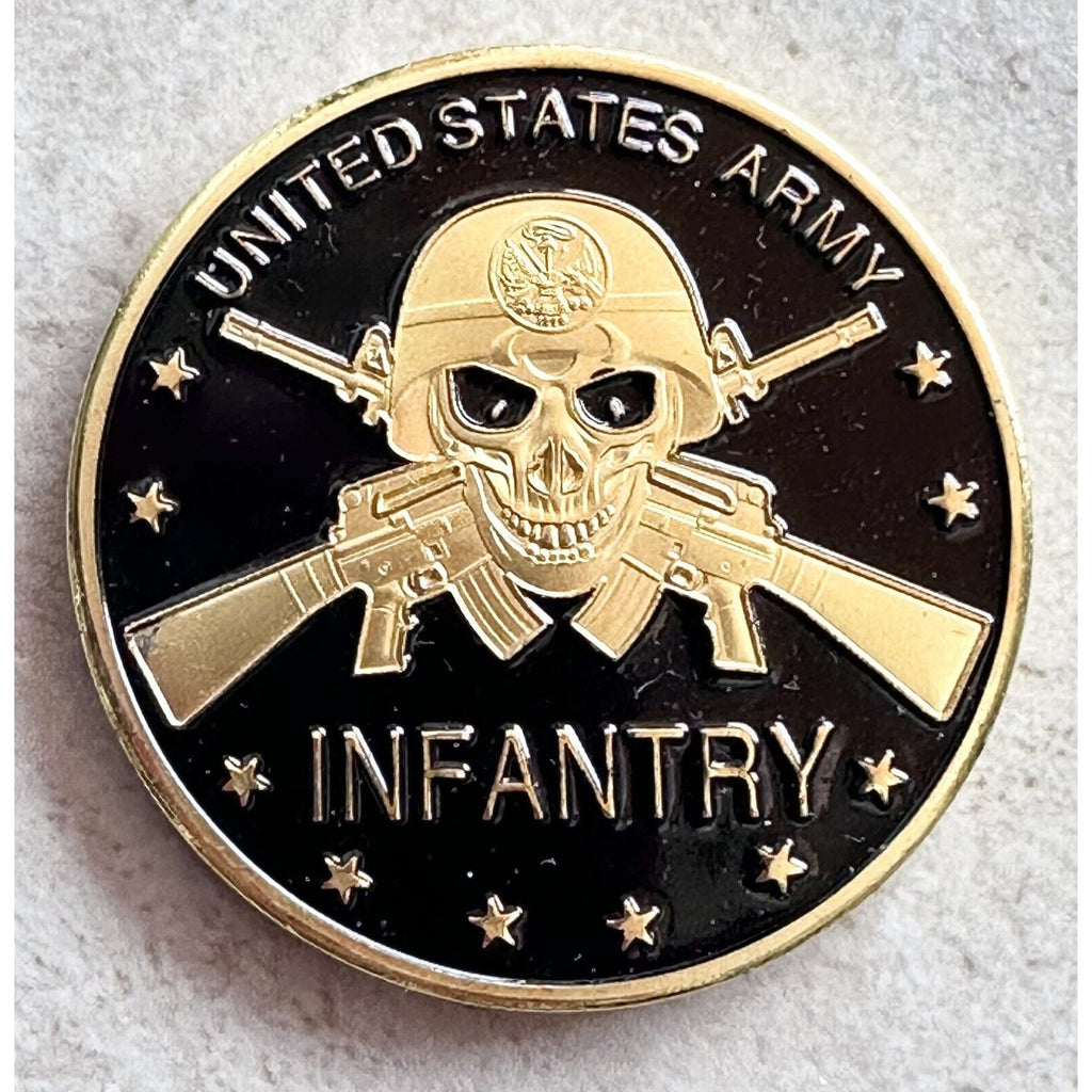 US ARMY INFANTRY Challenge Coin With Beautiful Velvet Case