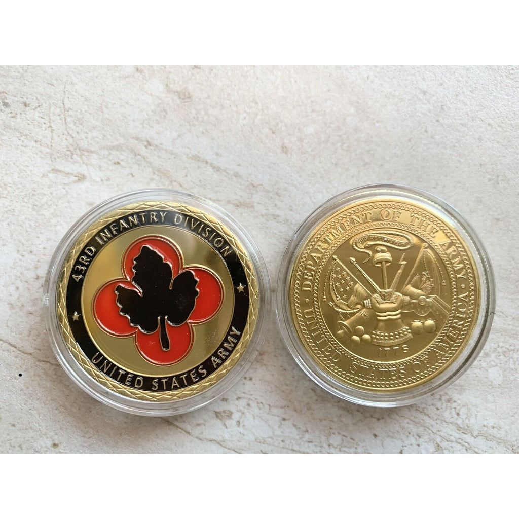 US ARMY 43rd INFANTRY DIVISION Challenge Coin with special velvet case
