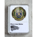 SEATTLE POLICE DEPARTMENT COLORIZED ART ROUND CHALLENGE COIN With Case