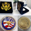 U S NAVY F/A 18 HORNET Challenge Coin with special velvet case