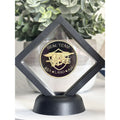 US SELLER. Navy USN Seal Team SEA LAND AIR Military Gold Plated Coin With Case